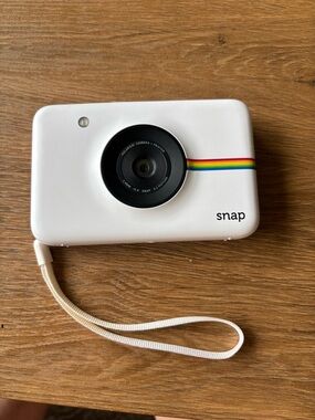 Polaroid Snap Instant Camera - White with Rainbow Stripe